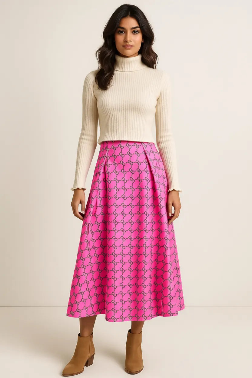 Capri Geometric Skirt