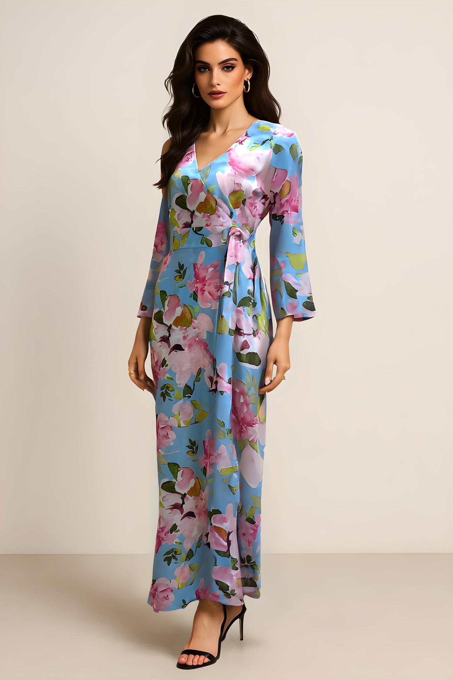 Valeria Linen Wrap Dress