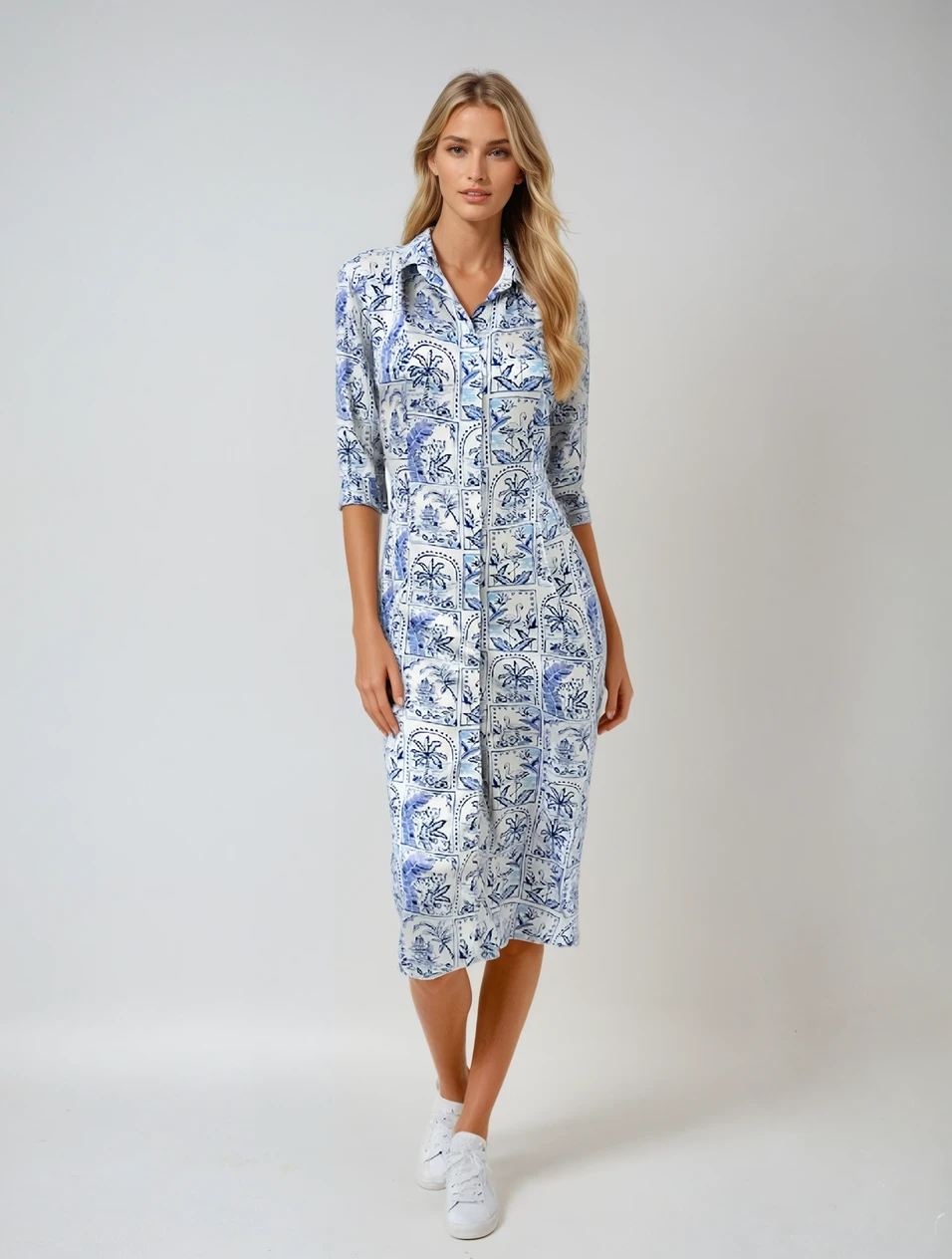 Palms Linen Dress