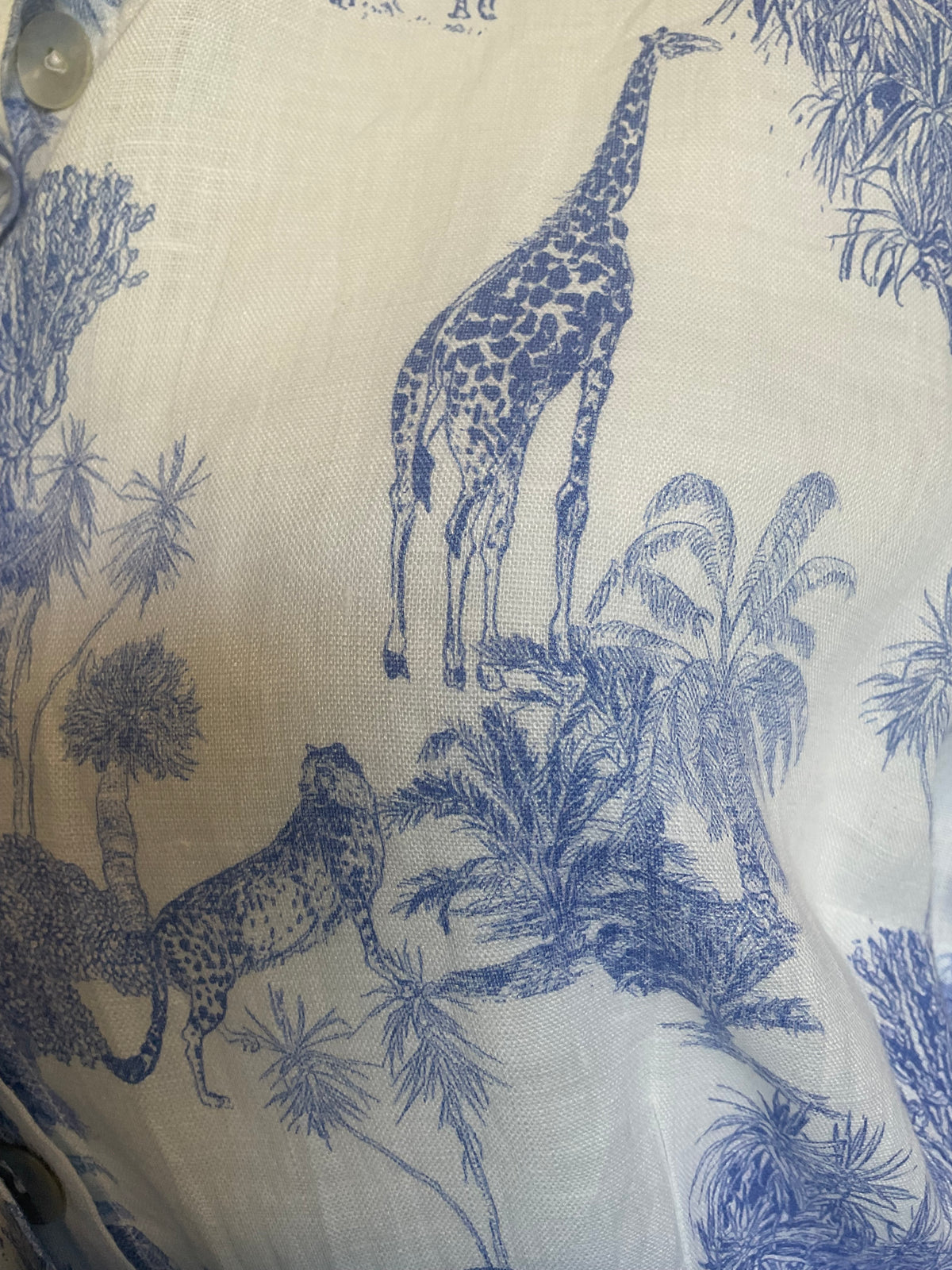 Azure Safari Linen Dress