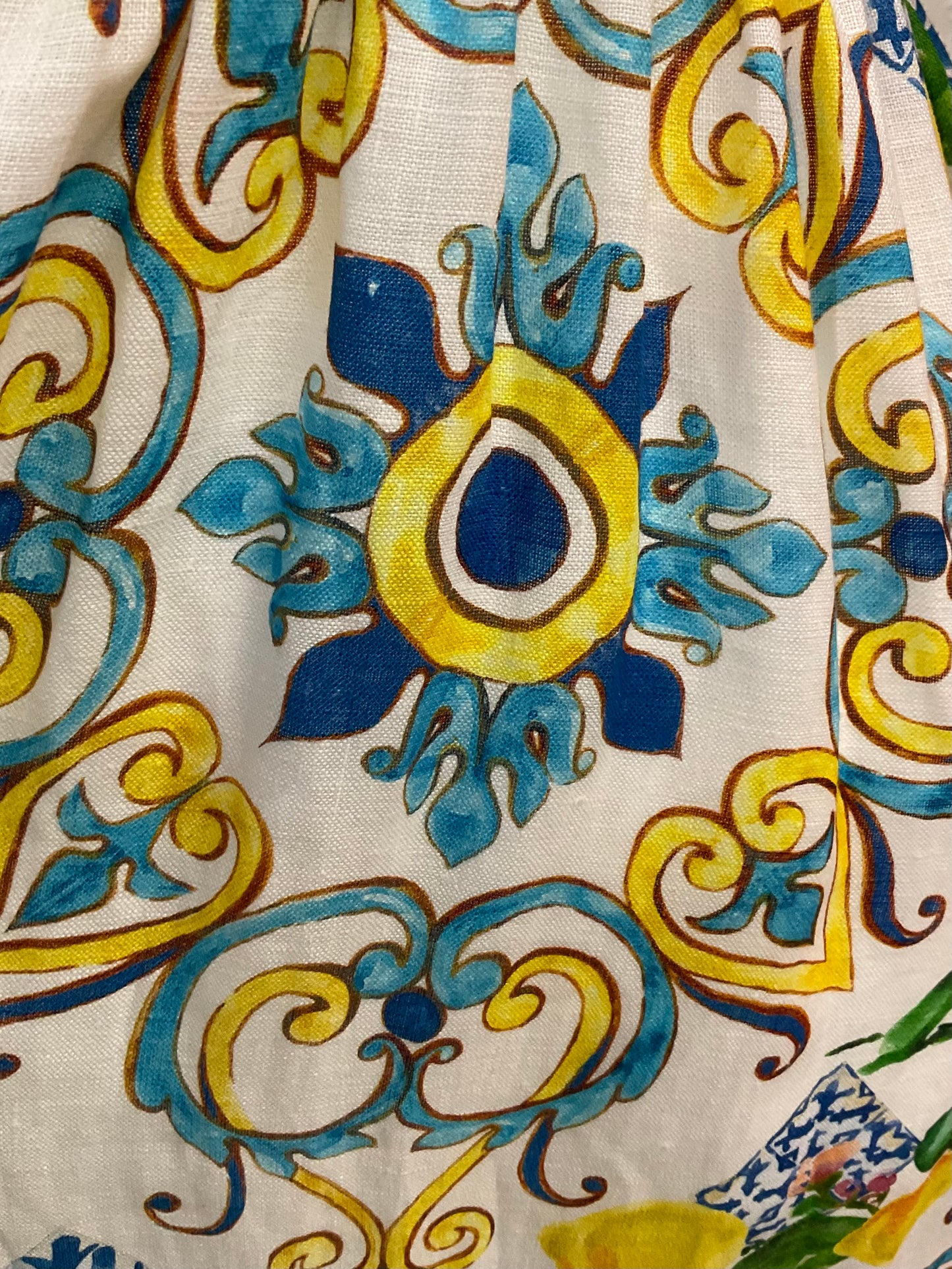 Limone Off The Shoulder Linen Dress