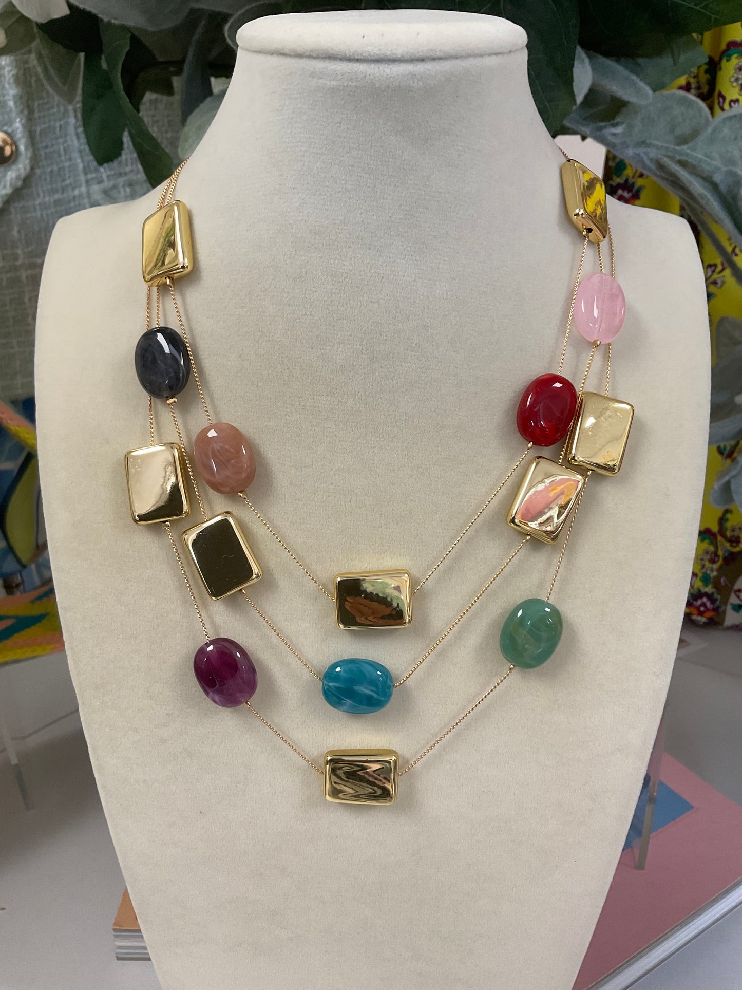 Multicolored Layered Necklace