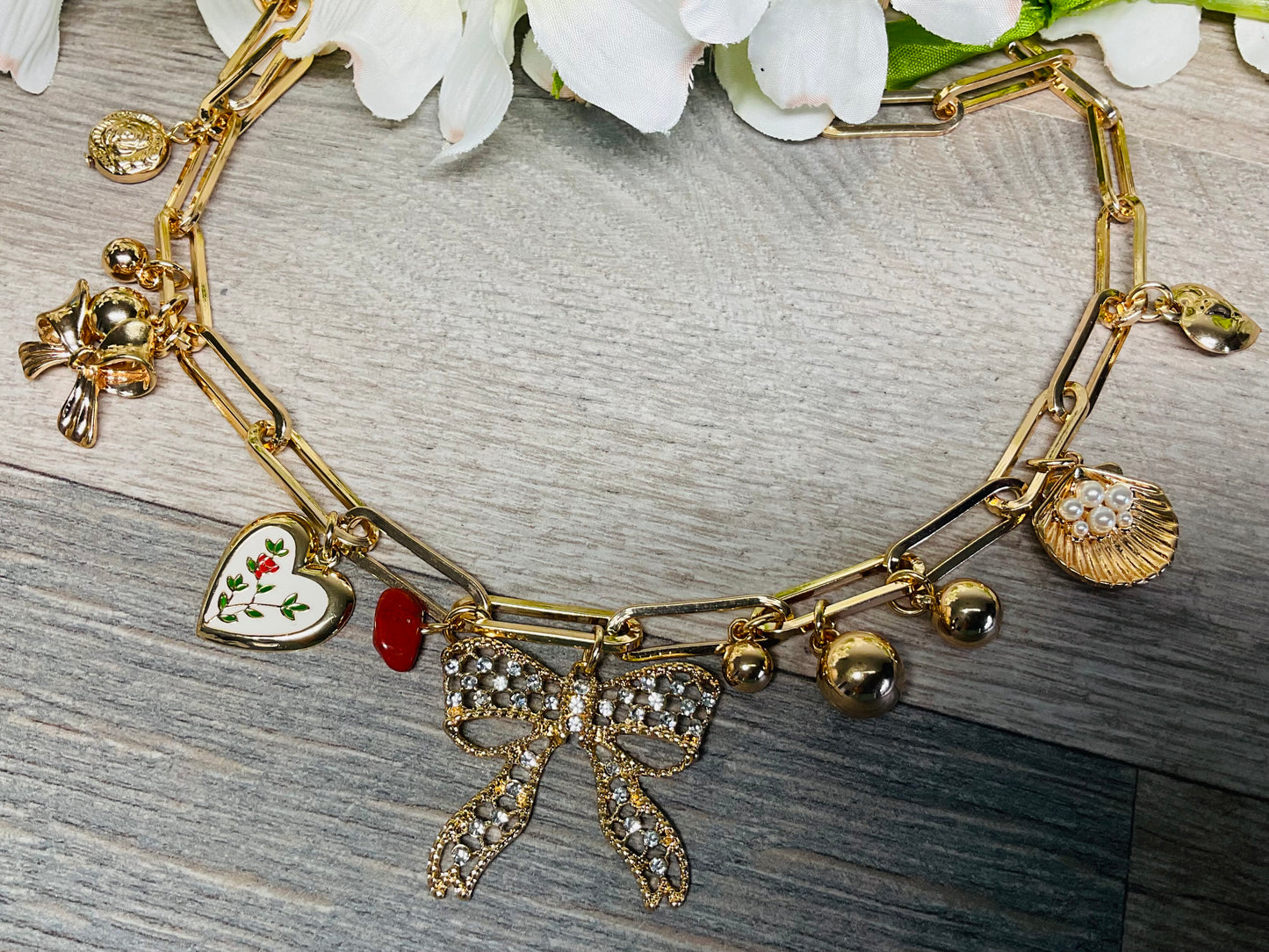 Ribbon Charm Necklace