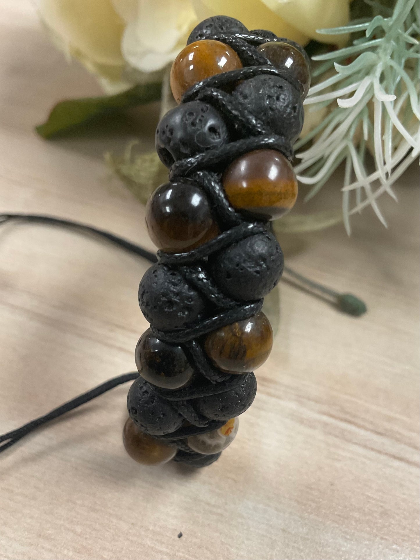 Tiger Eye & Lava Bracelet