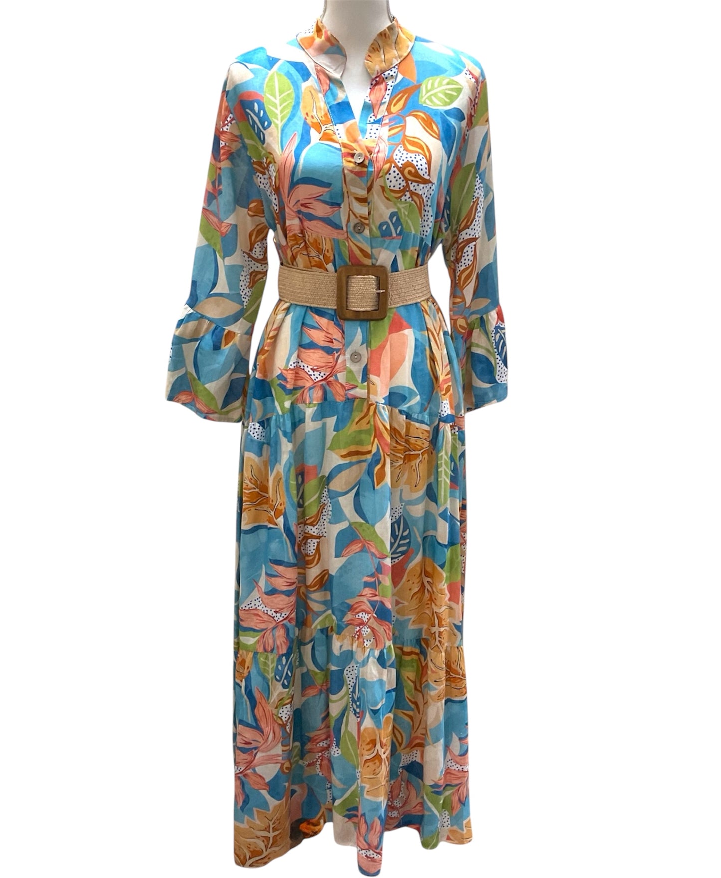 St Agata Blue Maxi Dress