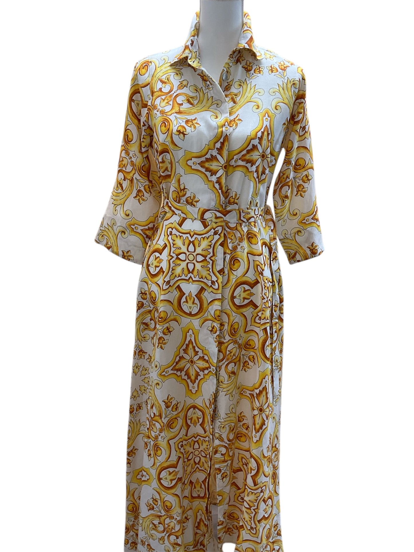 Ortigia Giallo Linen Dress