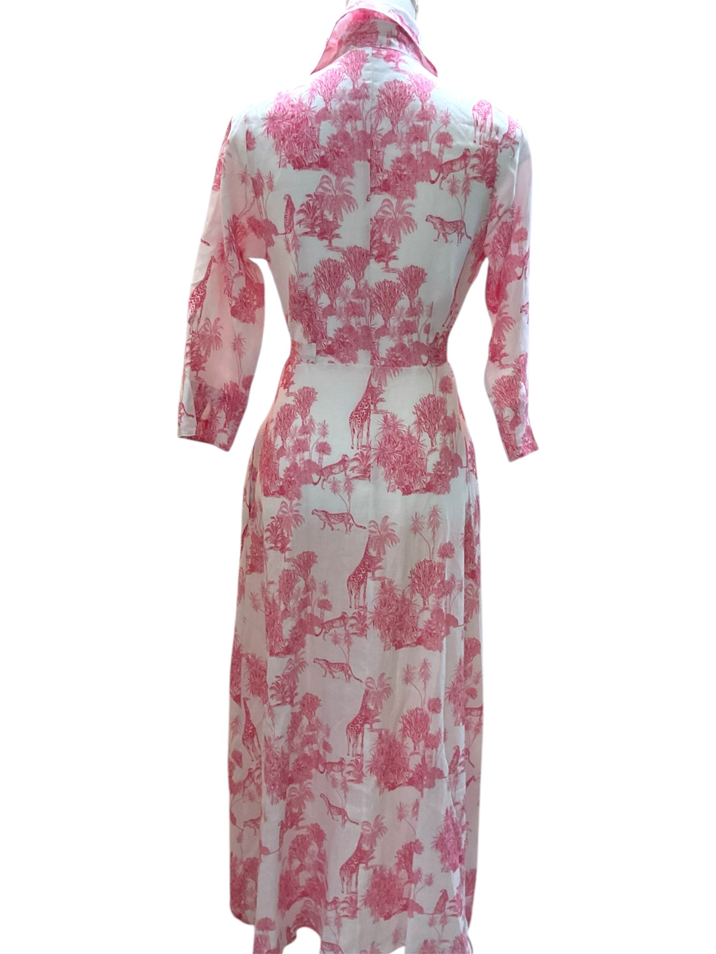 Safari Pink Linen Dress