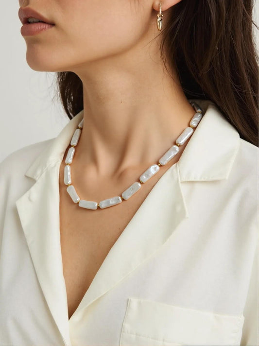 Biwa Pearl Necklace