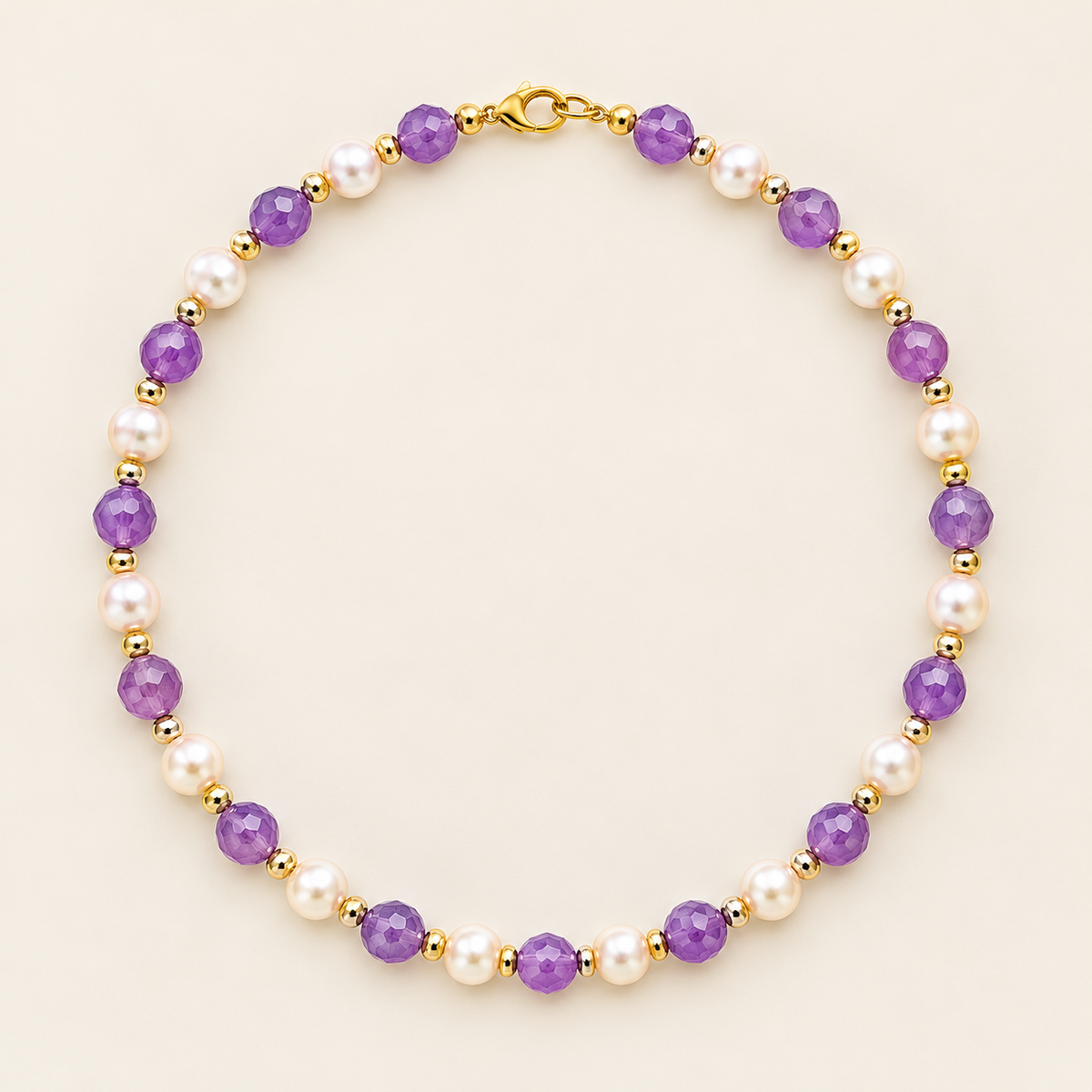 Kunzite and Akoya Pearl Necklace