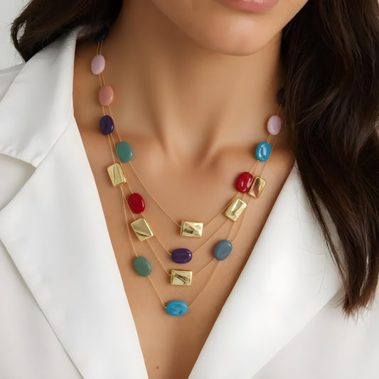 Multicolored Layered Necklace