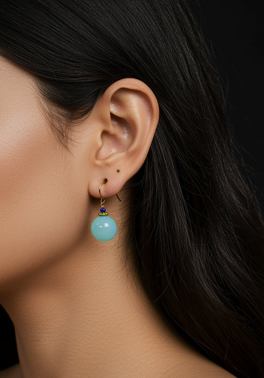 Aquamarine & Tanzanite  Earrings