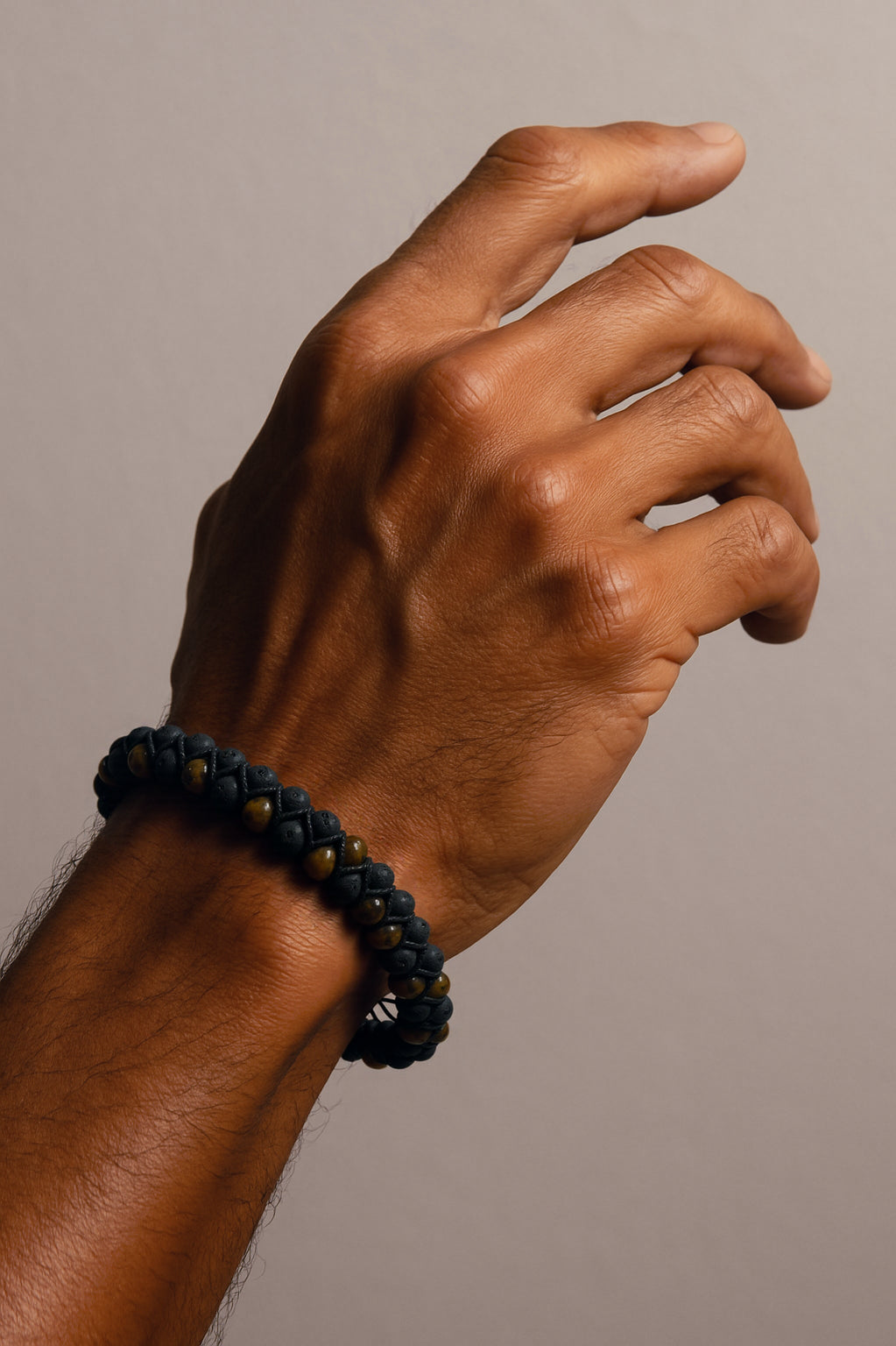 Tiger Eye & Lava Bracelet