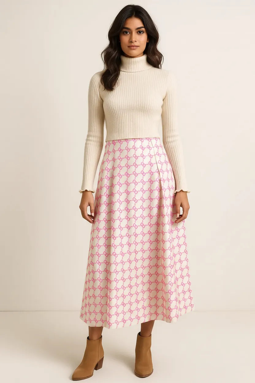 Capri Geometric Skirt