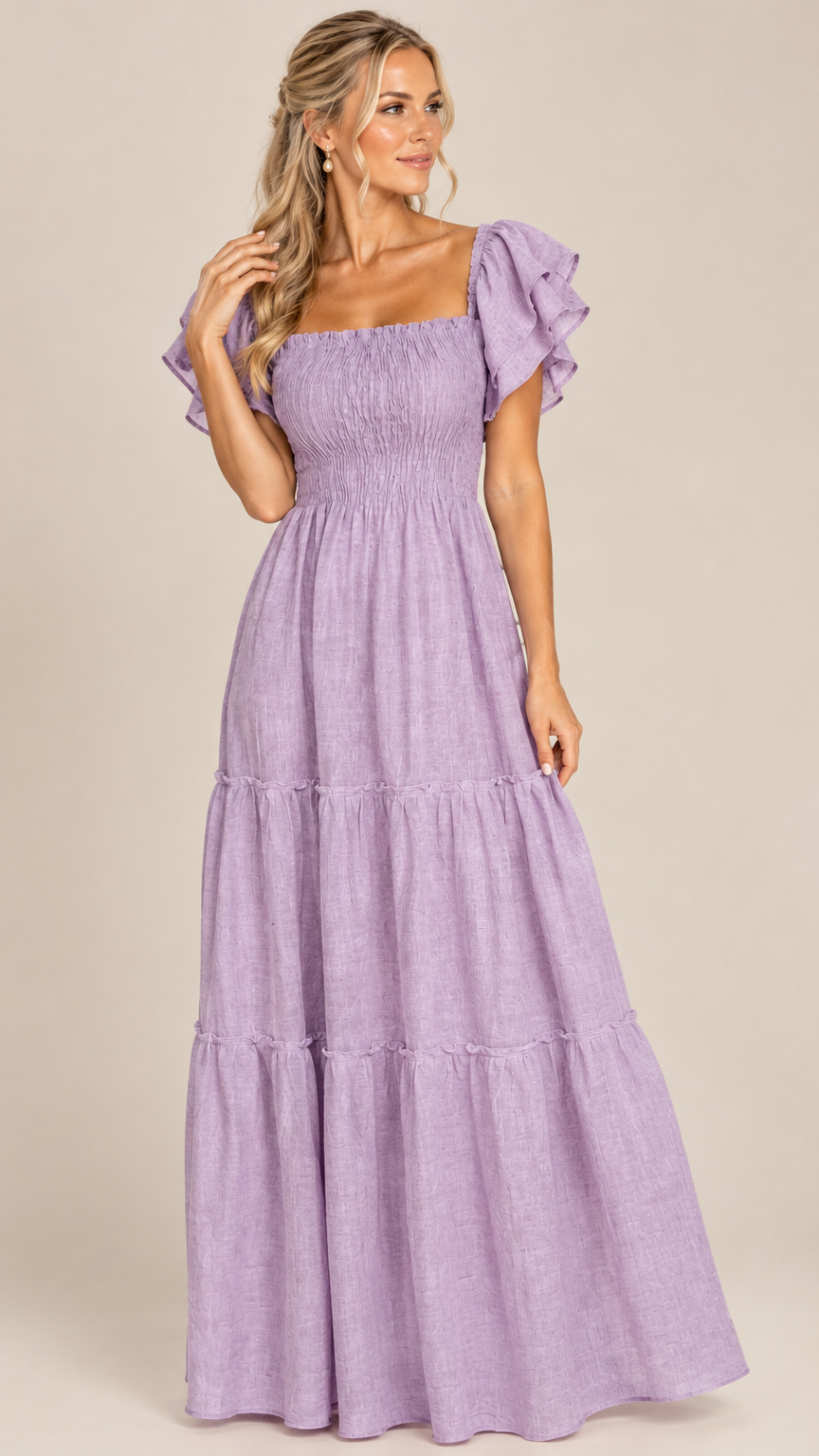 Lavender Linen Dress