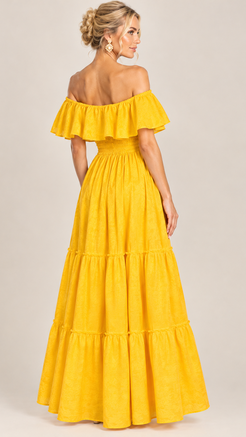 Marcella Giallo Linen Dress