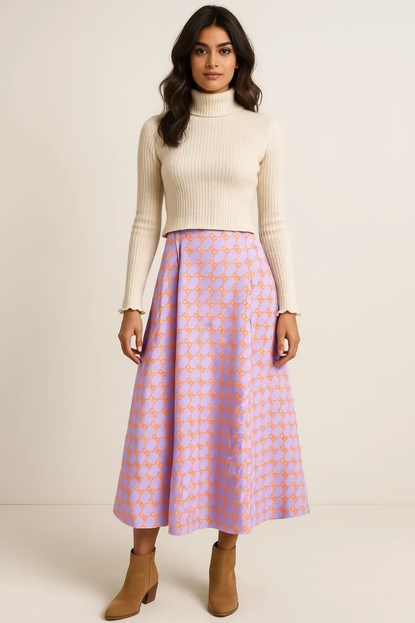 Capri Geometric Skirt