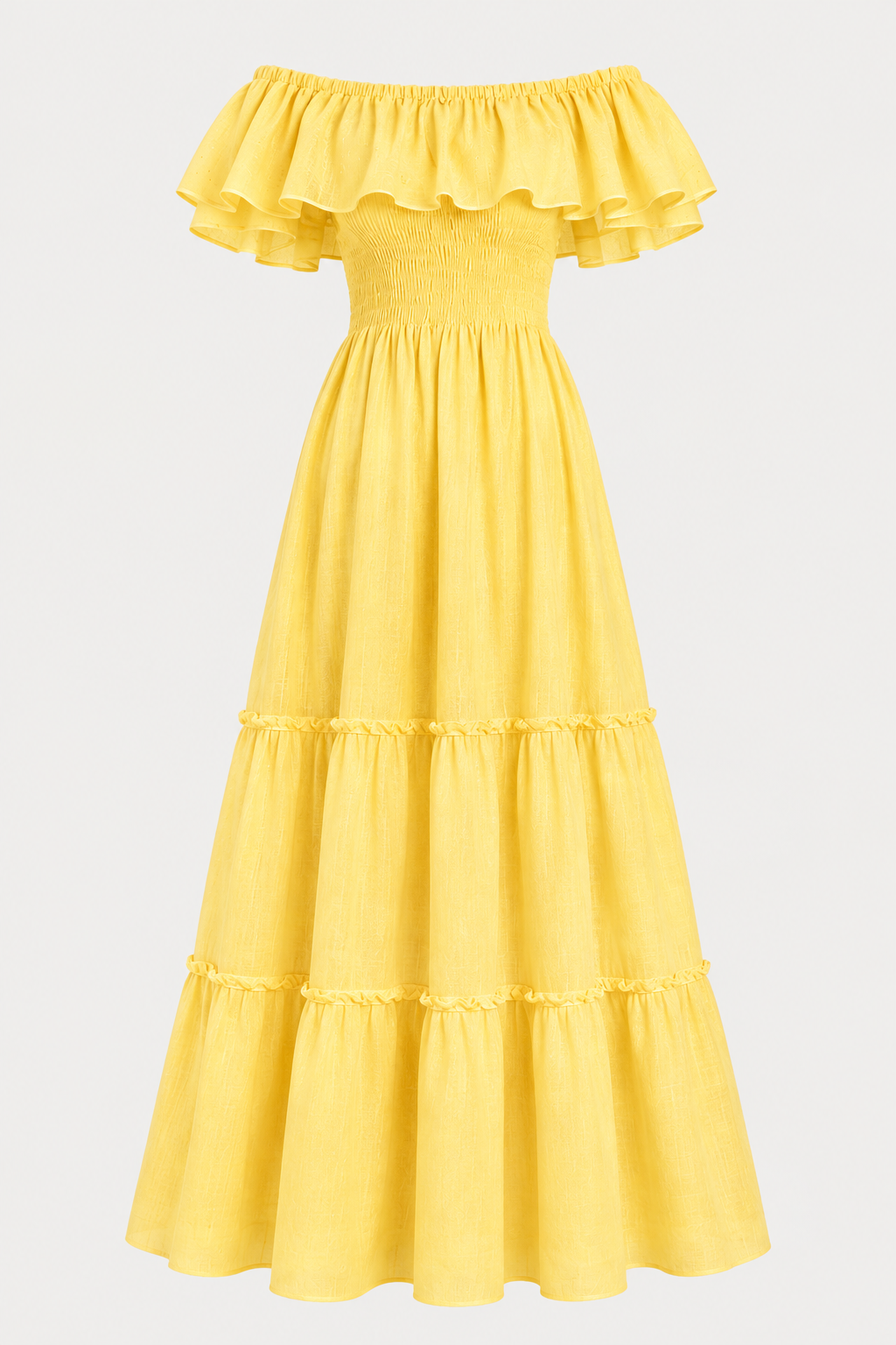 Sunlit Elegance Linen Dress