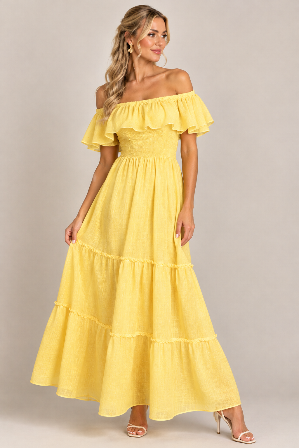 Sunlit Elegance Linen Dress