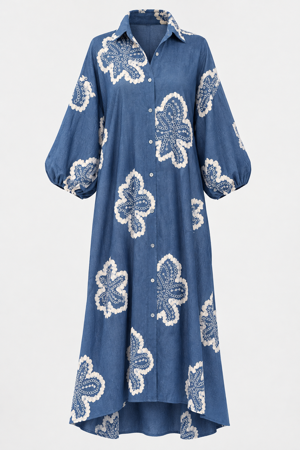 Riviera Embroidered Shirt Dress