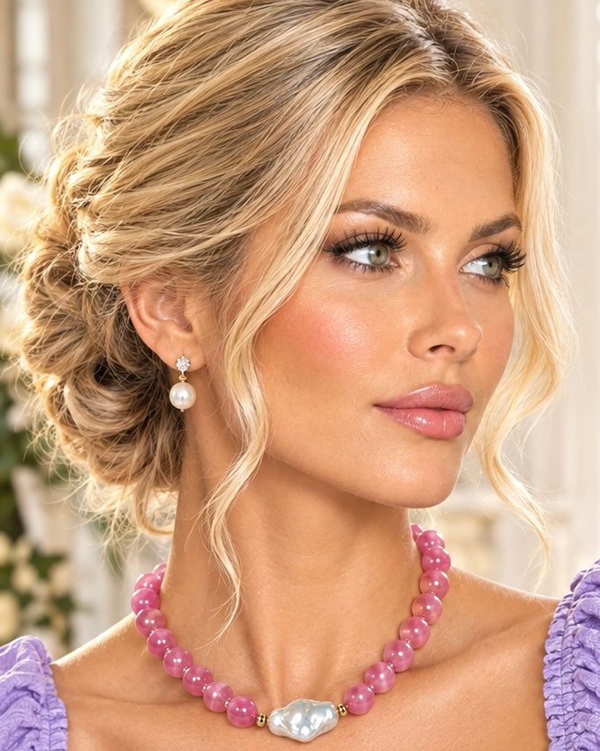 Blush & Baroque Pearl Necklace