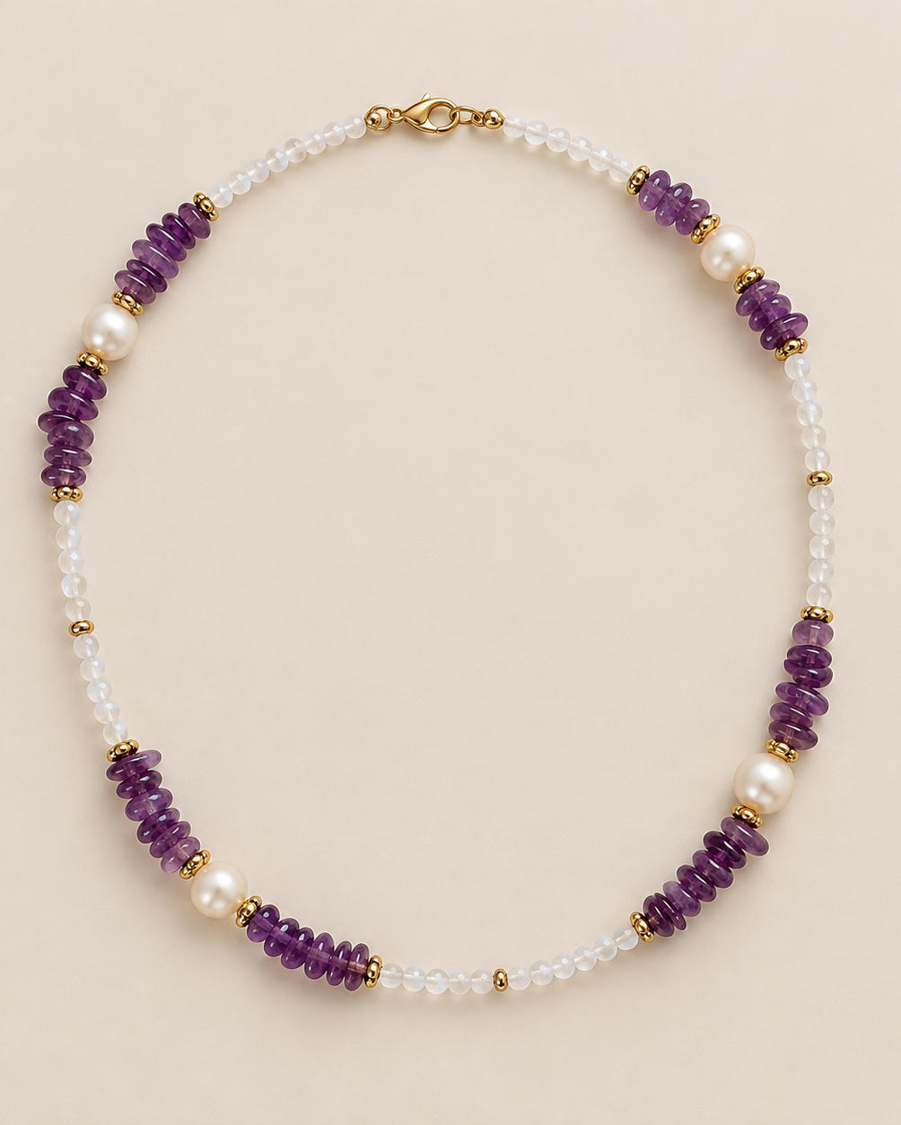 Amethyst and Pearl Necklace