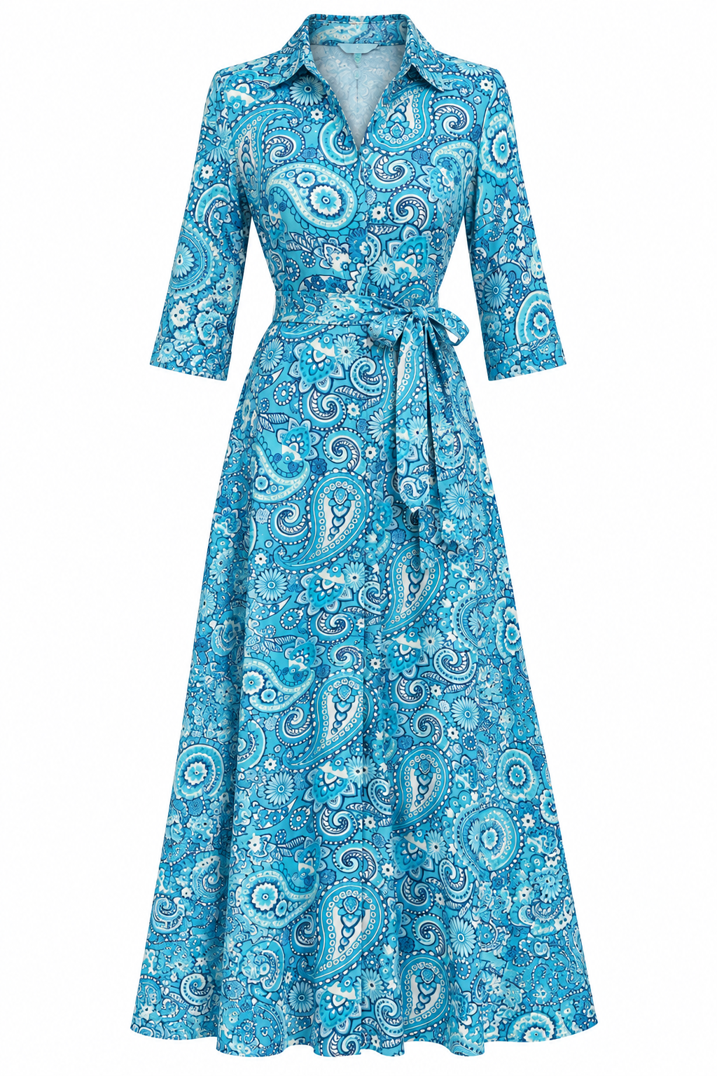 Azure Linen Dress
