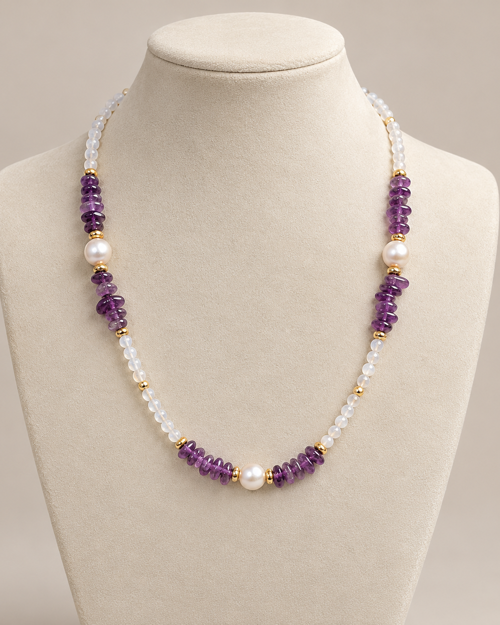 Amethyst and Pearl Necklace