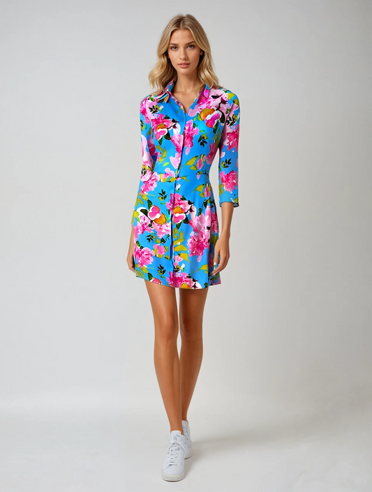 Flower Linen Dress