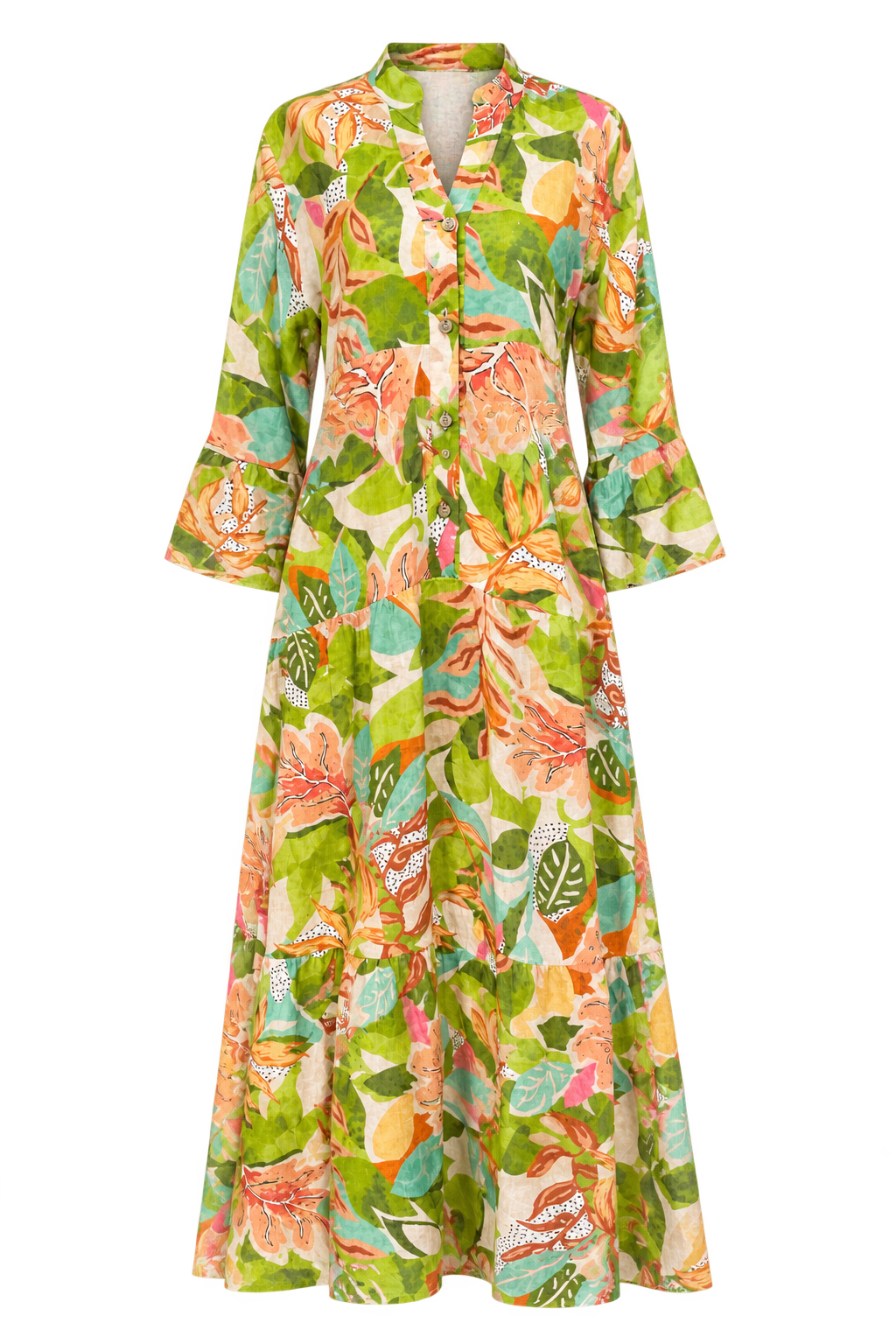 St Agata Green Maxi Dress