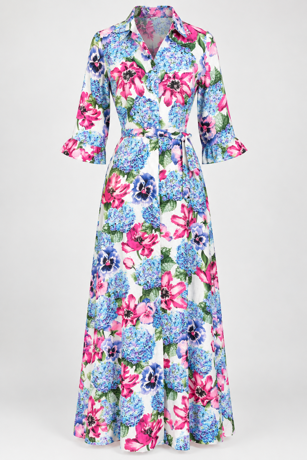 Bella Bloom Linen Dress