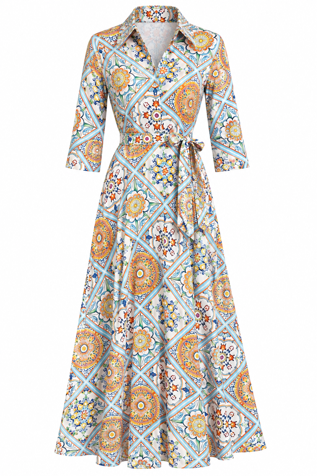 Mosaico Linen Dress