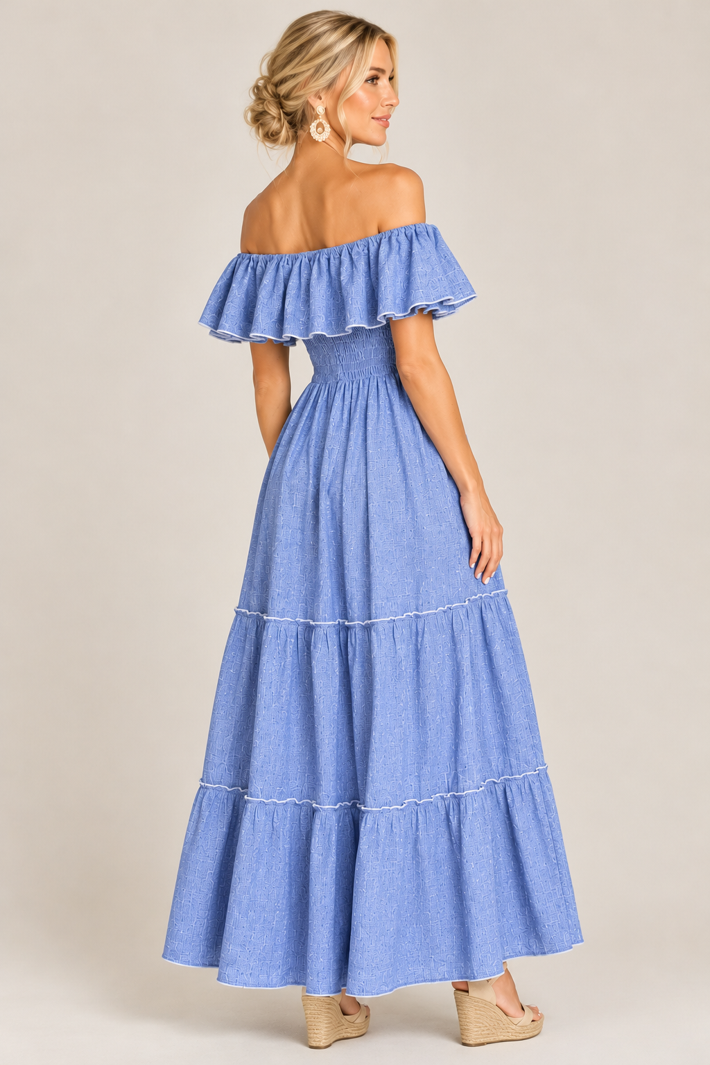 Elizabeth Blue Linen Dress