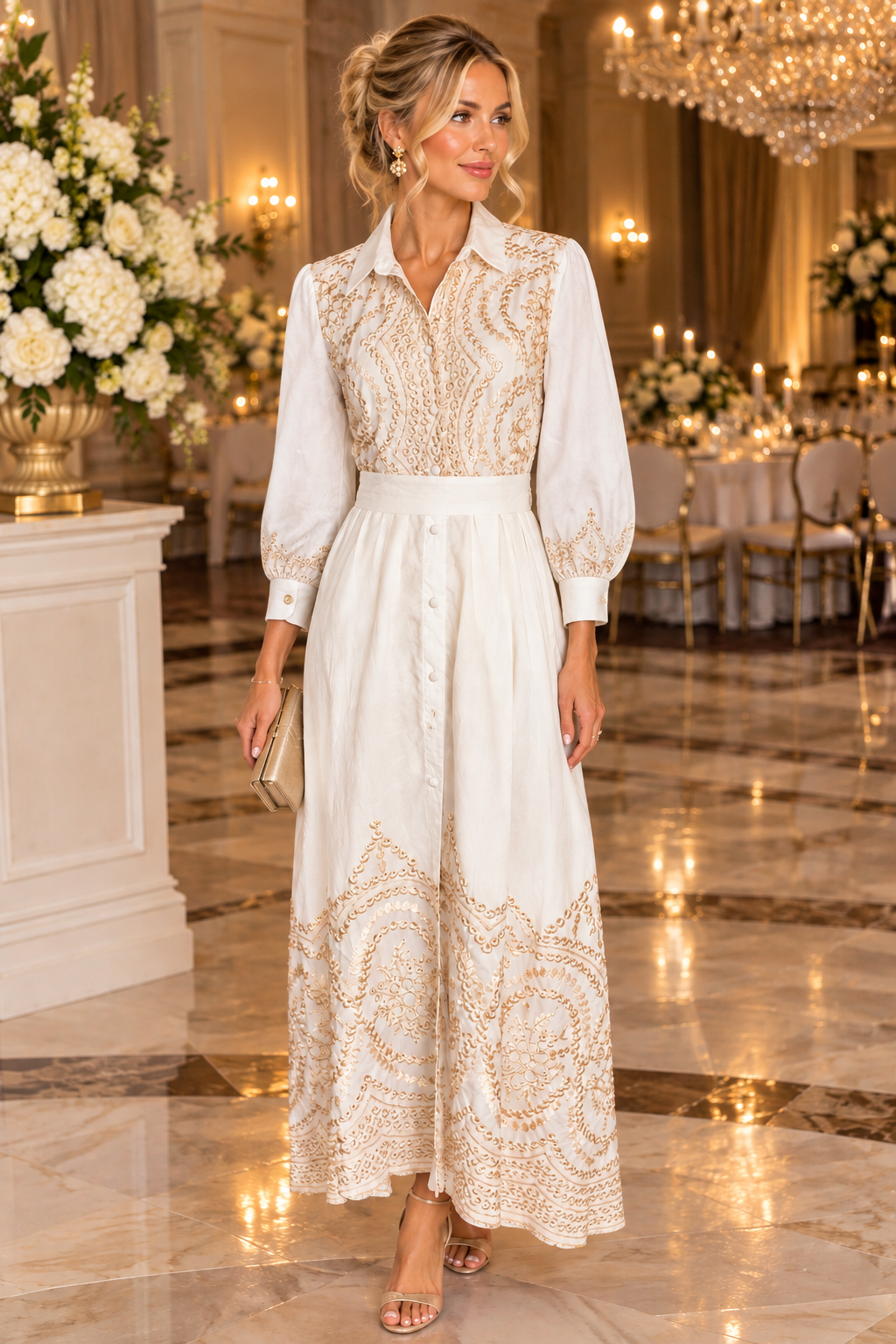 Majestic Embroidered Dress