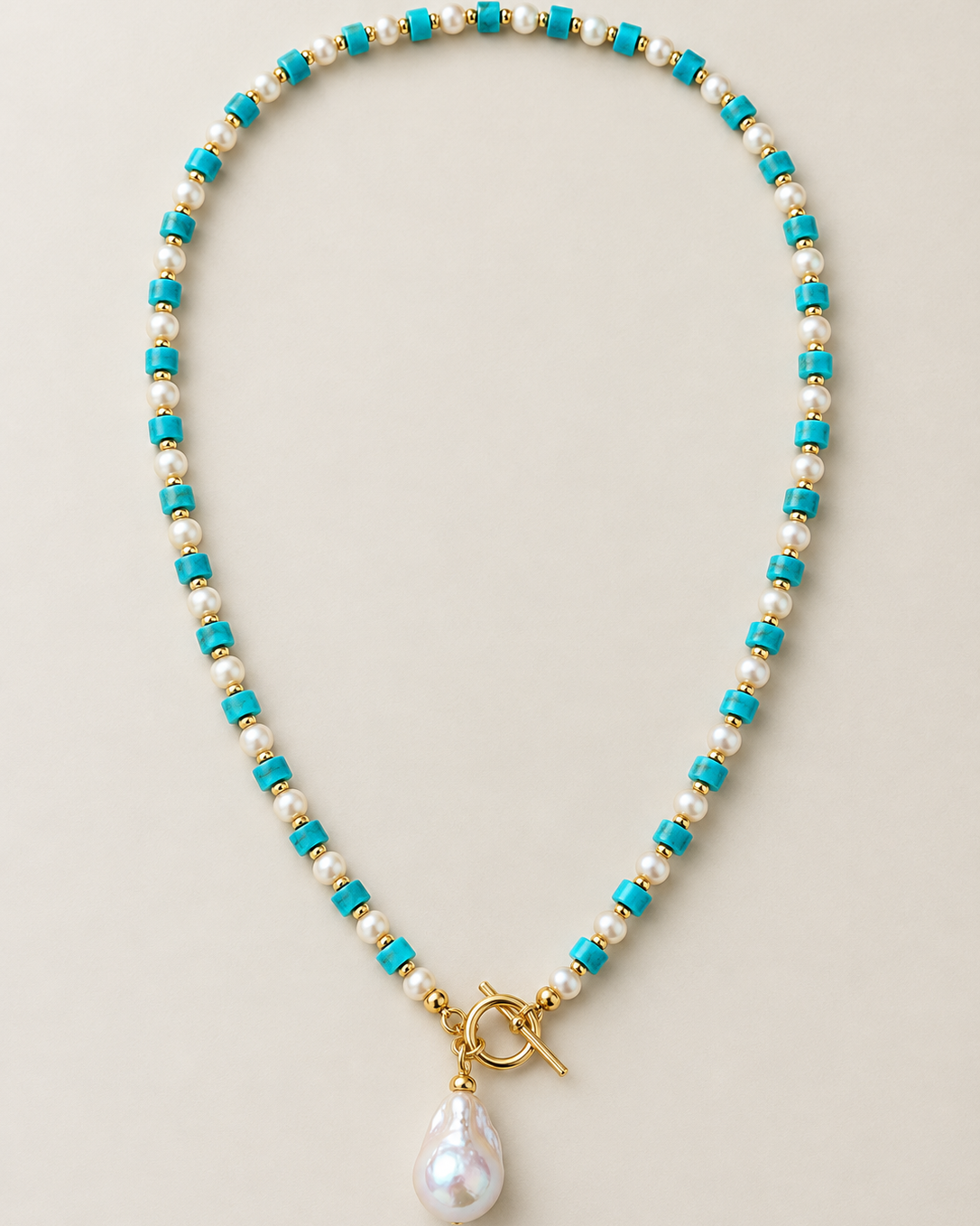 Turquoise and Pearl Baroque Elegance