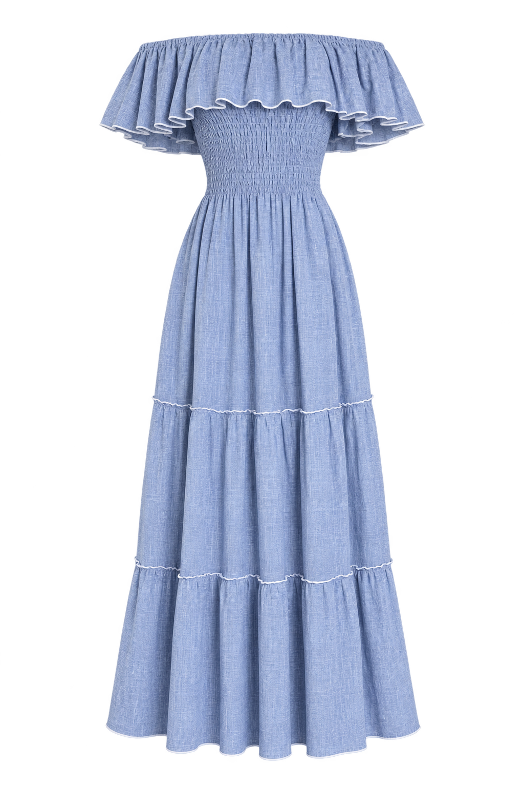 Elizabeth Blue Linen Dress