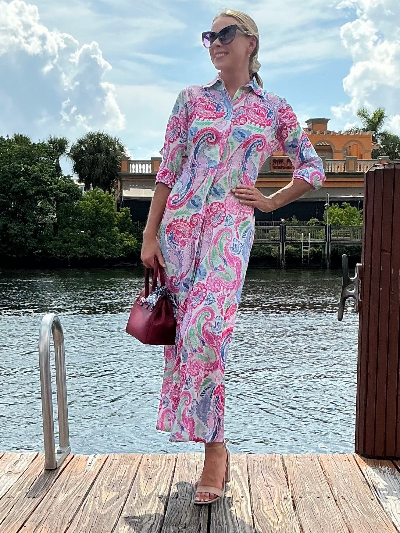 Paisley Rosa Linen Dress