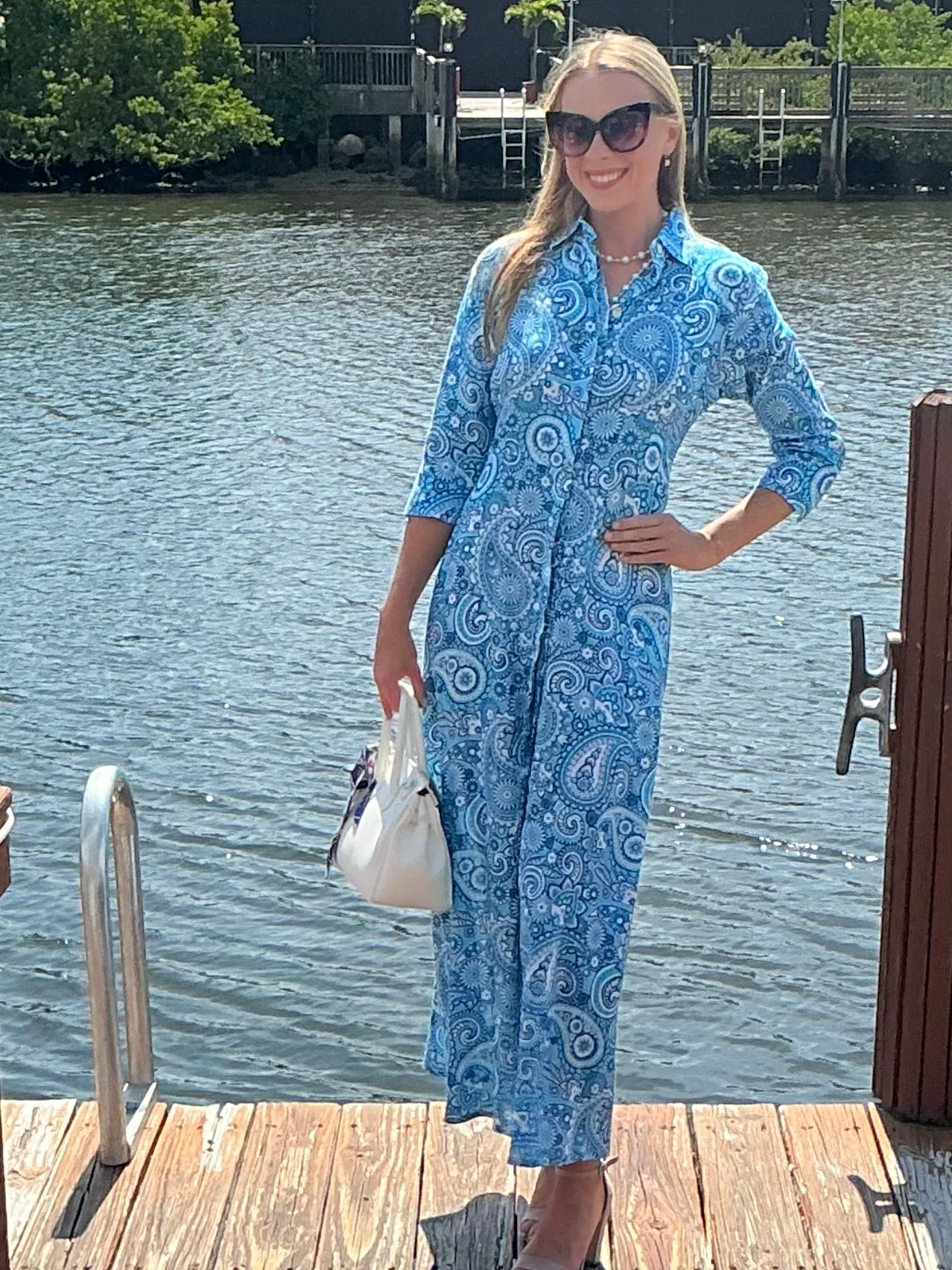 Pasley Blu Linen Dress