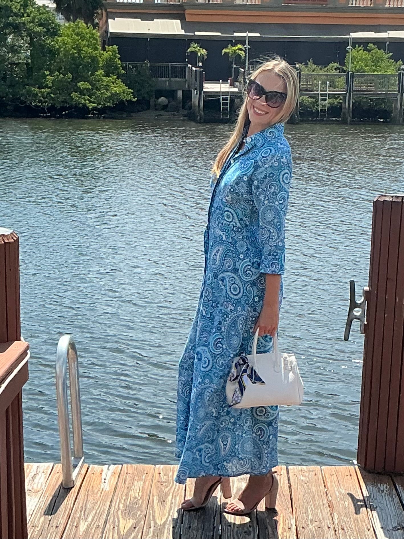 Pasley Blu Linen Dress