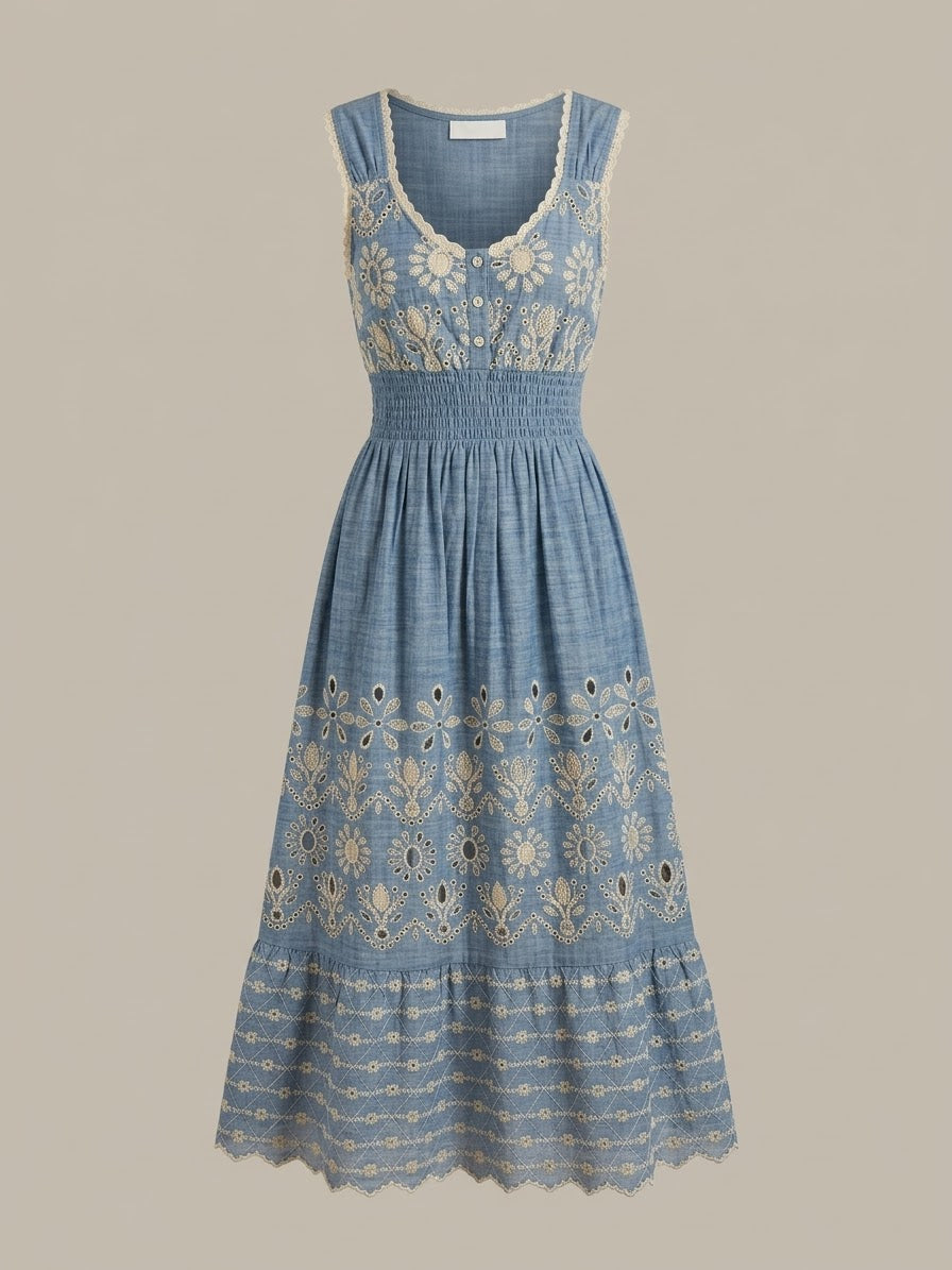 Capri Embroidery Dress