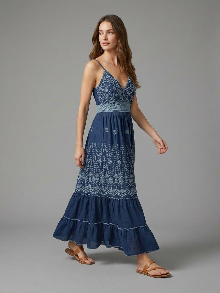 Boho Embroidery Dress