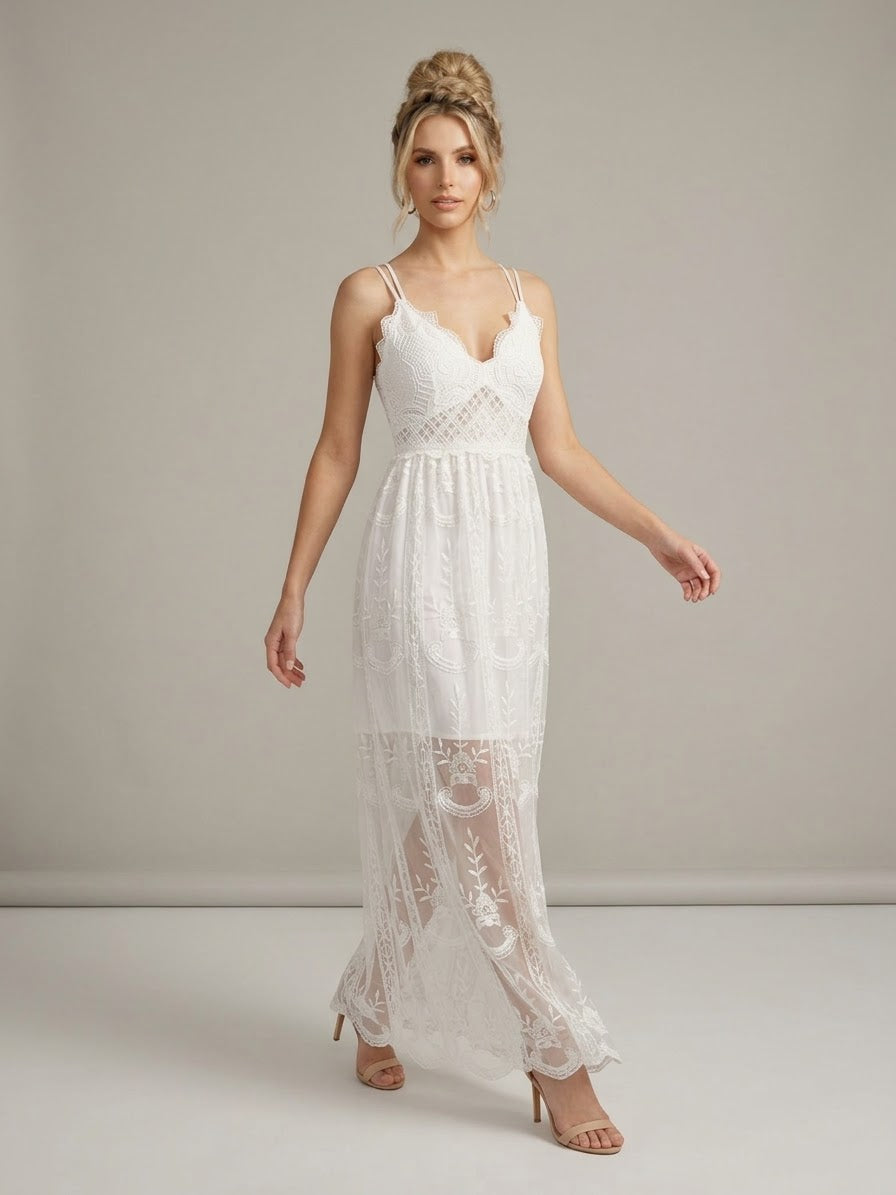 Aurelia White Lace Dress
