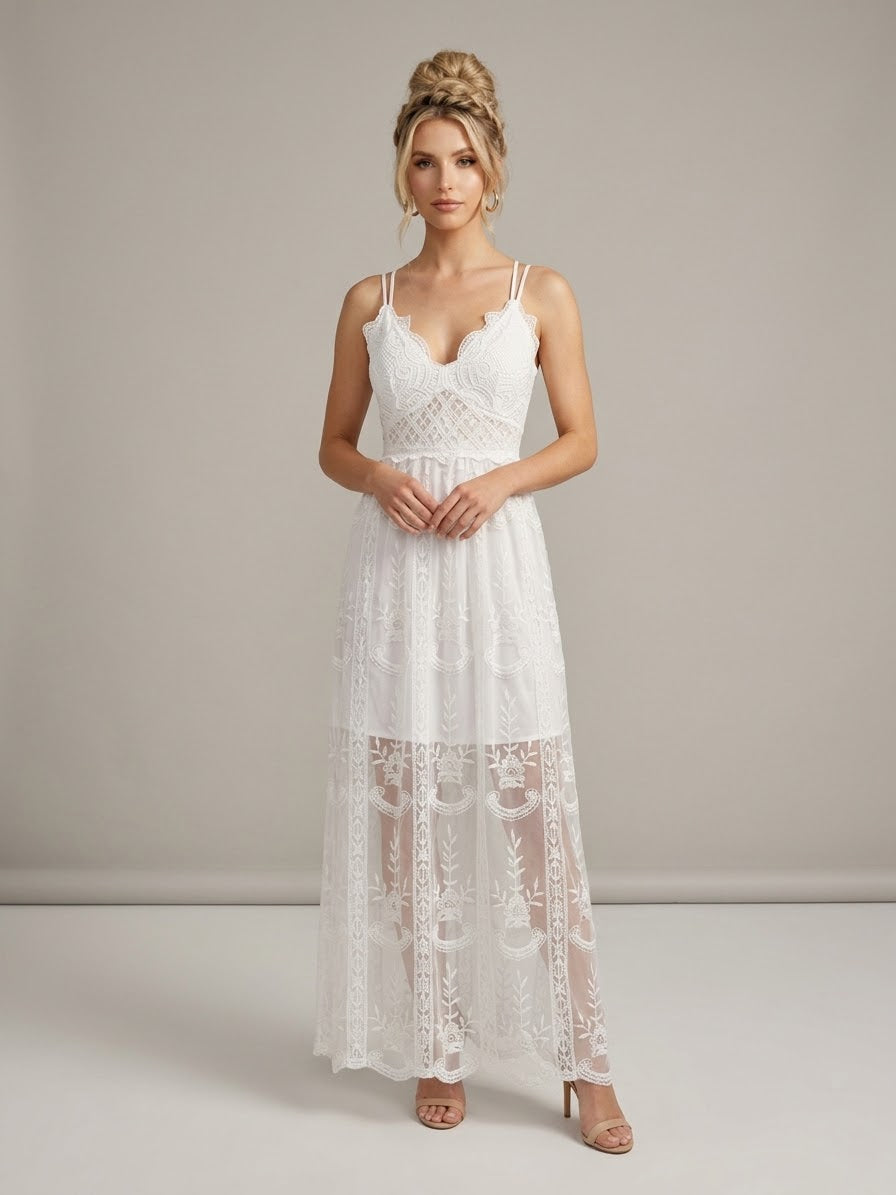 Aurelia White Lace Dress