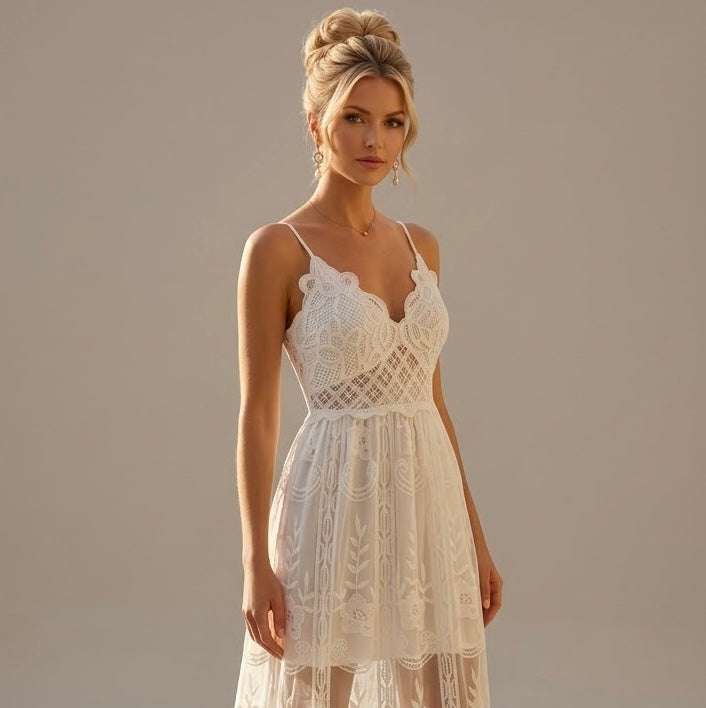 Aurelia White Lace Dress