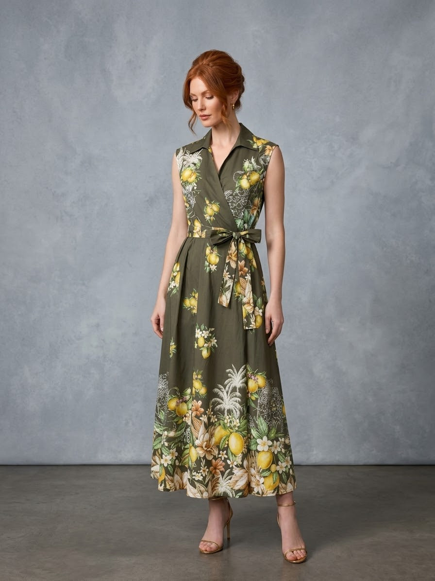 Ravello Citrus Hunter Green Dress