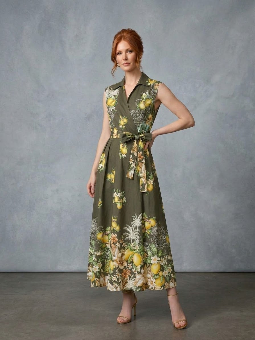 Ravello Citrus Hunter Green Dress