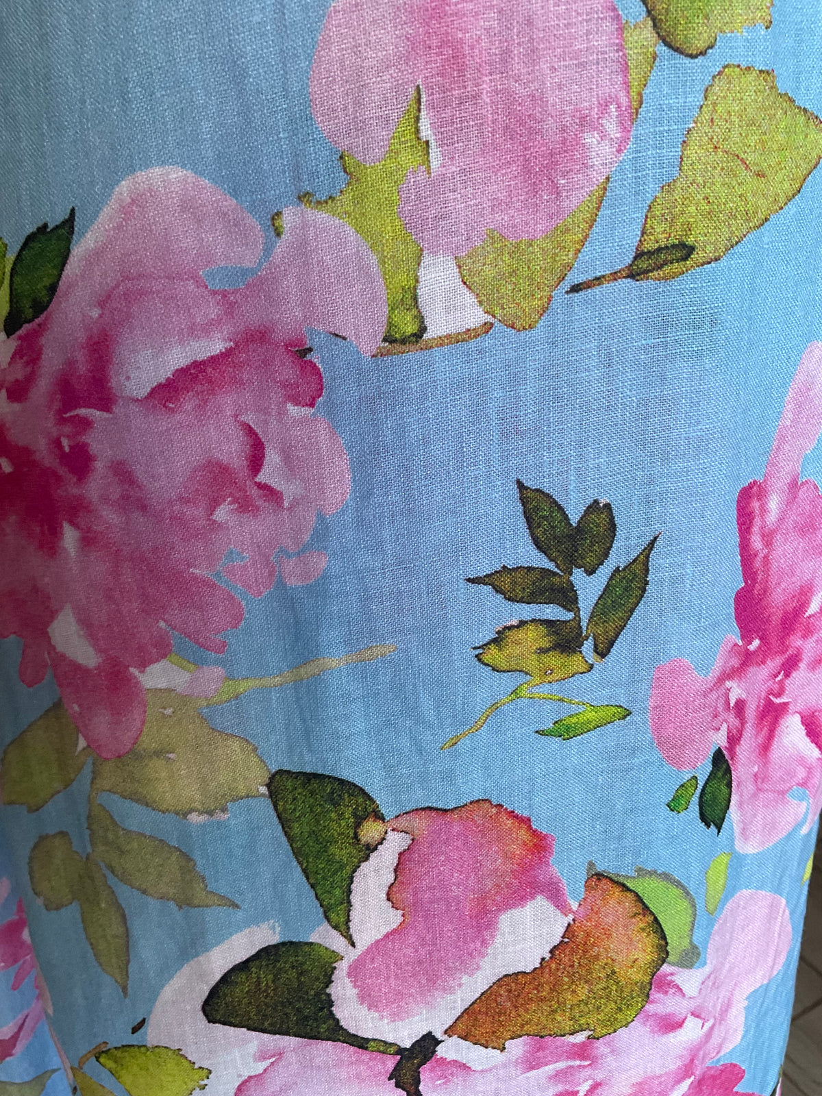 Flower Wrap Linen Dress