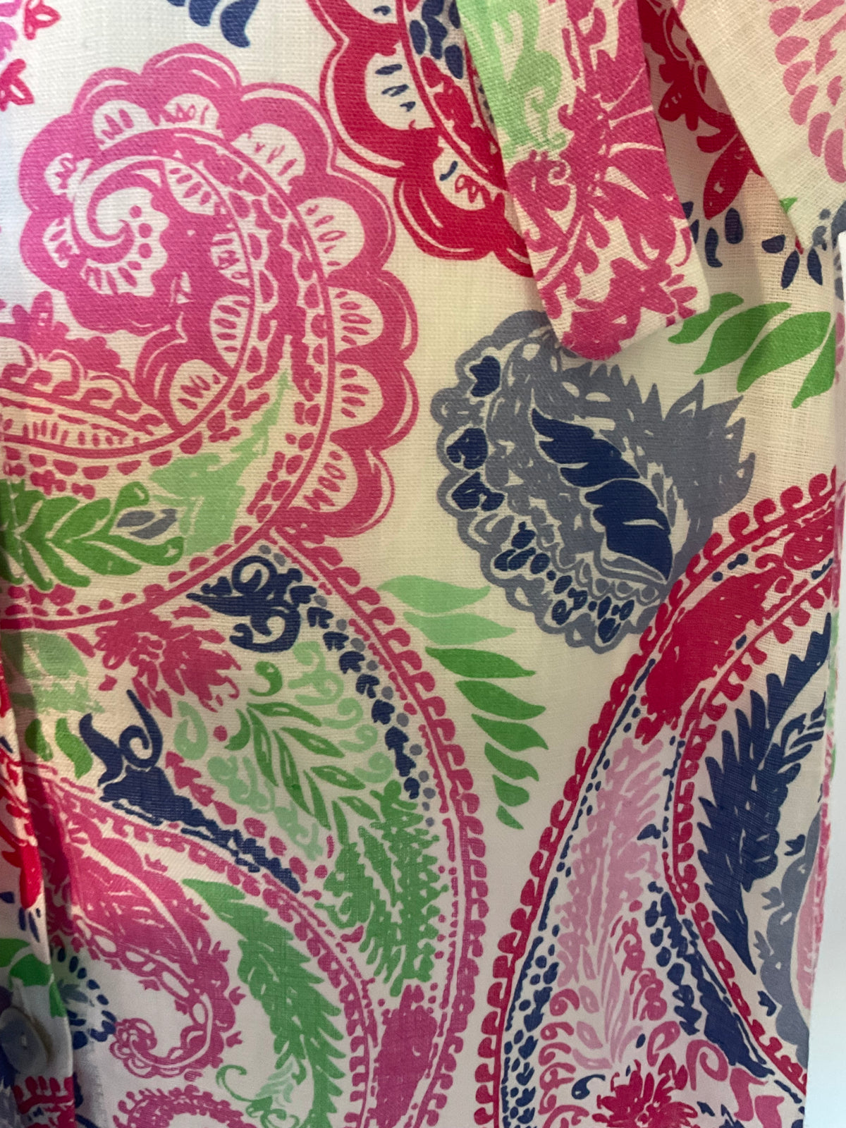 Jardín Paisley Linen Dress