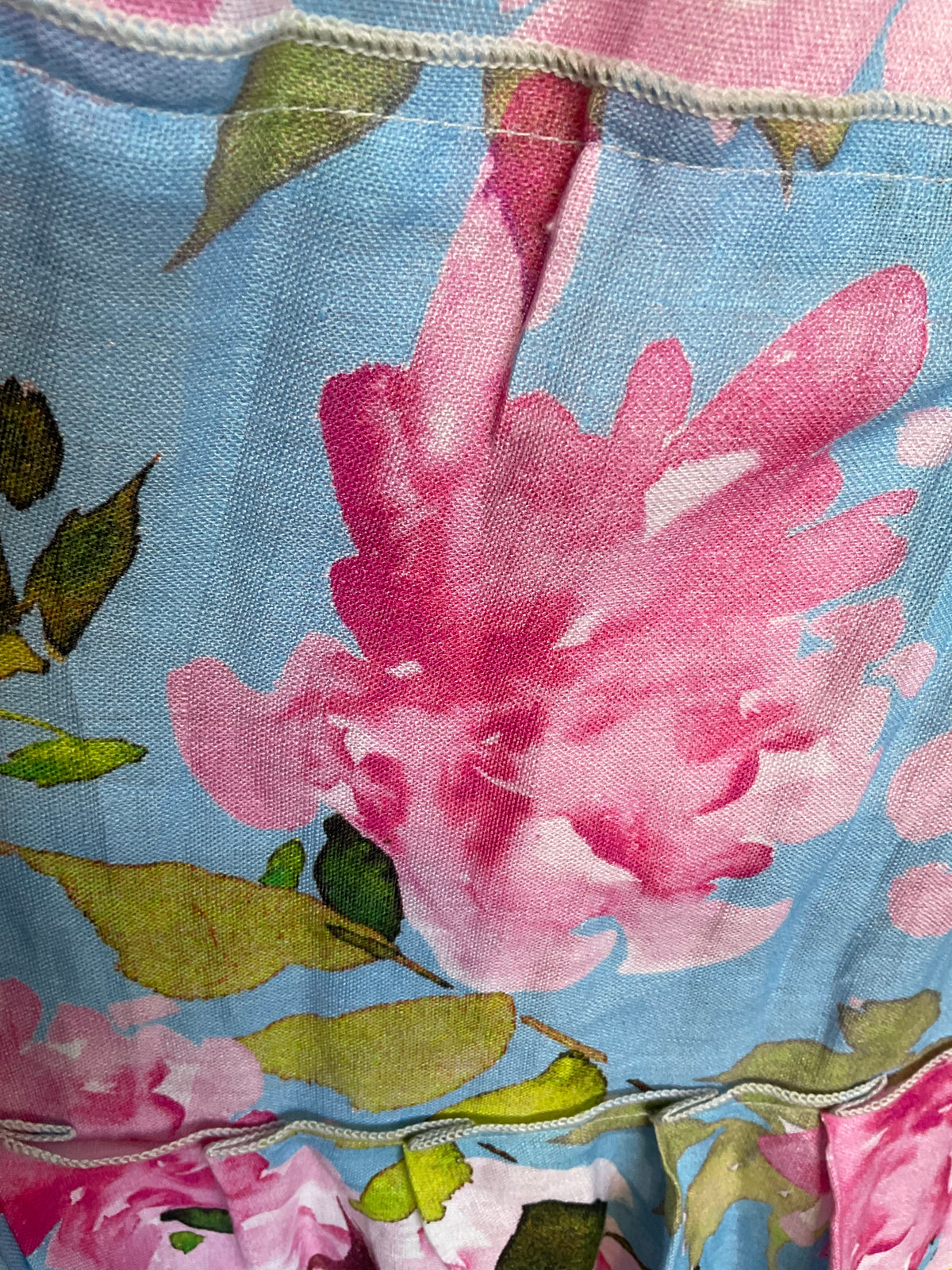Flower Halter Linen Dress