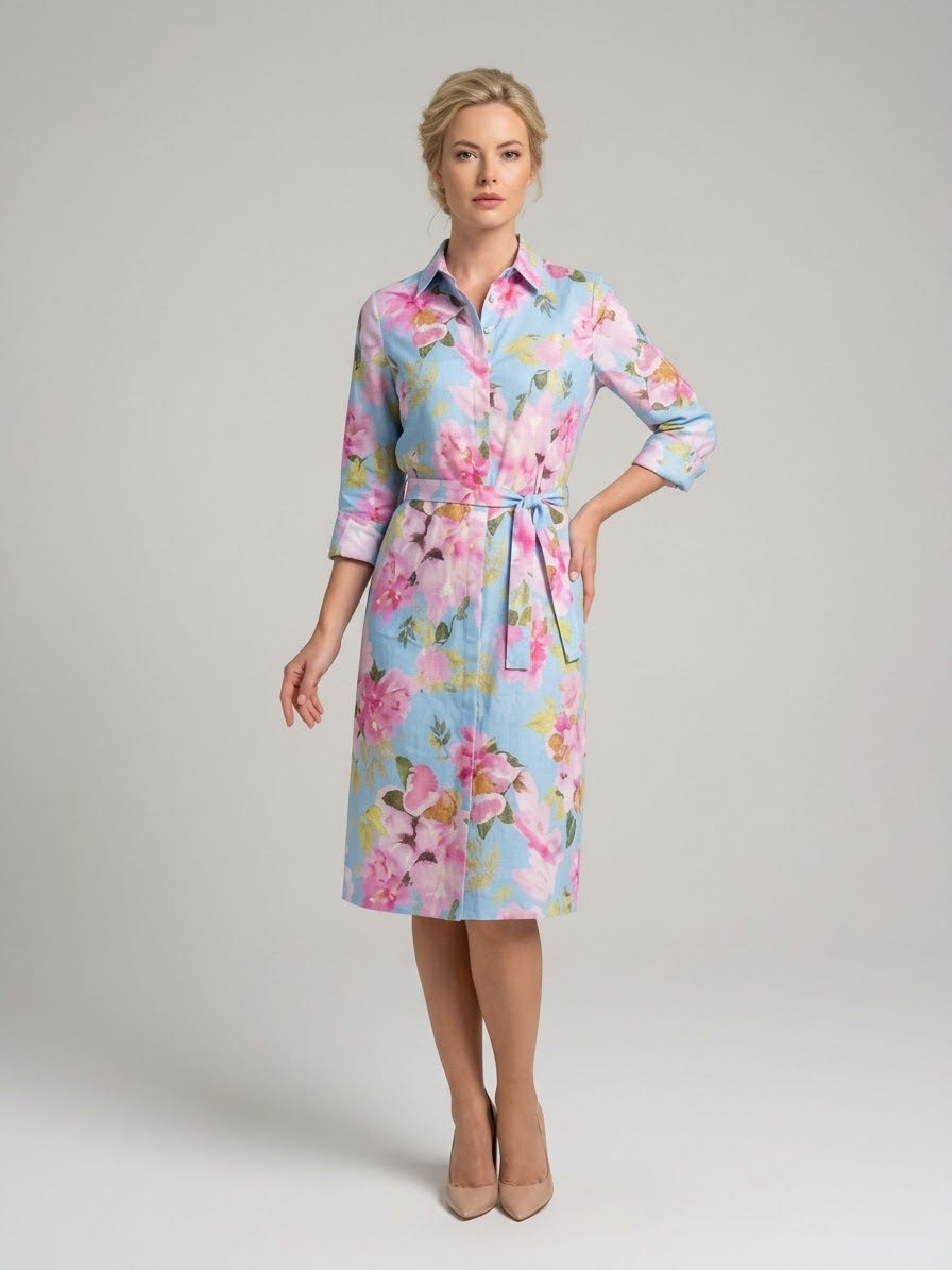 Flower Linen Dress