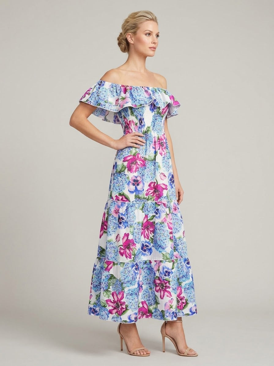 Hydrangea Linen Dress